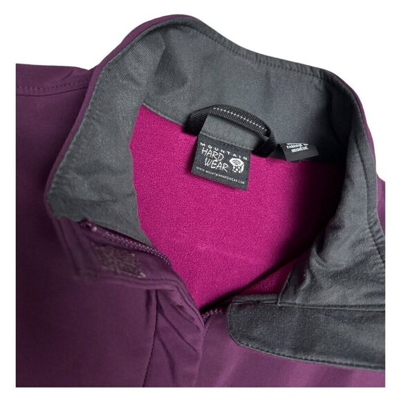 Mountain Hardwear Purple Fleece Lined Shell Waterproof Rain Windbreaker Jacket - Picture 5 of 6